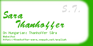sara thanhoffer business card